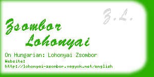 zsombor lohonyai business card